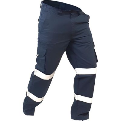 Caution 100% Cotton Cargo Trousers Twin Ref Tape