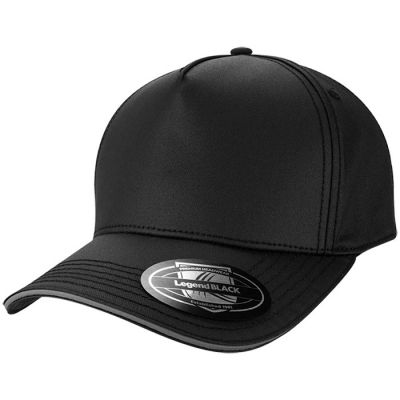 Legend Black 7023 Strap & Buckle Harley Cap