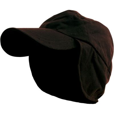 Caution Oilskin Cap with Flap