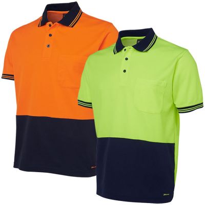 6HPS JB Hi Vis Cotton Back S/S Polo