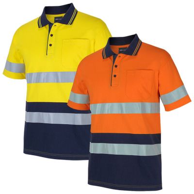 6DCPS JB Wear Hi Vis Short Sleeve Cotton Polo