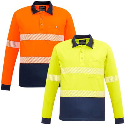 ZH530 Unisex Hi Vis Segmented Tape L/S Polo