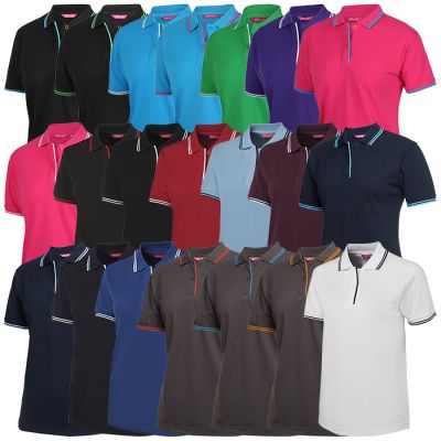 2LCP JB Ladies Contrast Poly Contrast Polo