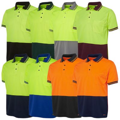 6HVPS JB Hi Vis Traditional Short Sleeve Polo