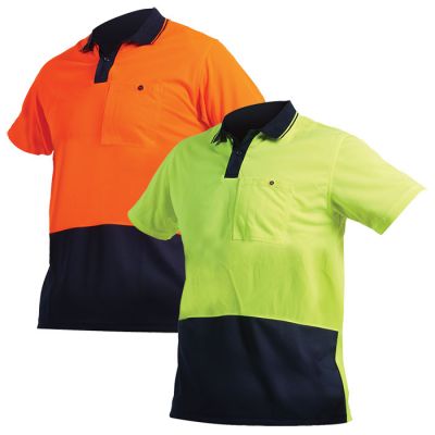 PDBPO-V50 Argyle Microfibre Day Only Hi-Vis Polo