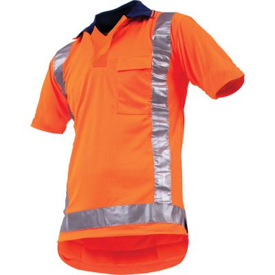 V14TTMC Microfibre Qwik-Dri D/N TTMC Hi Vis Polo