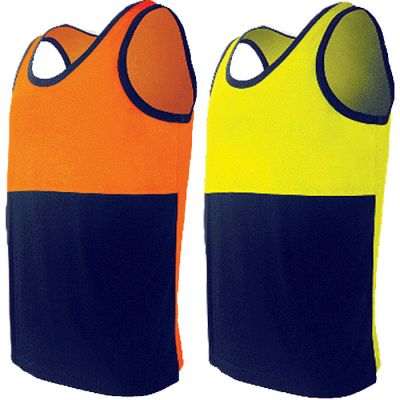 Unisex Cotton Back Day-Only Hi-Vis Singlet