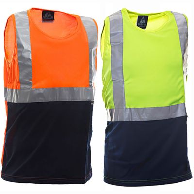 Hi-Vis MicroFibre Singlet with Reflective Tape