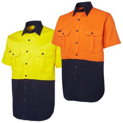 6HWS JB Hi-Vis 100% Cotton Short Sleeve 190G Shirt