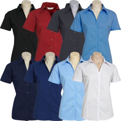 LB7301 Ladies Short Sleeve Stretch Metro Shirt