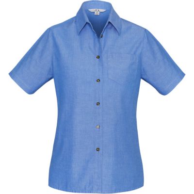 LB6200 Ladies Chambray Short Sleeve Shirt