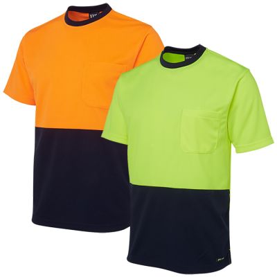 6HVT JB Microfibre Hi Viz Traditional Crew Neck Te