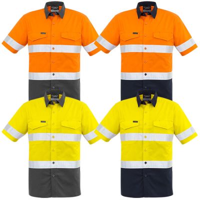 ZW835 Mens Rugged Cooling Taped Hi Vis S/Slv Shirt