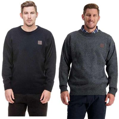 Swanndri Men's Seafarer Wool/Poly Crew Neck Jersey