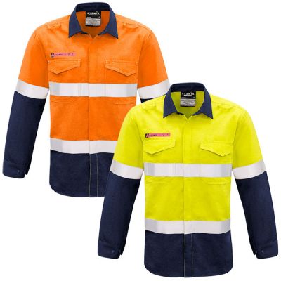 ZW132 Syzmik Fire Retardant Hooped Taped L/S Shirt