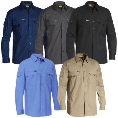 BS6414 Bisley X Airflow Ripstop Mens L/Slv Shirt