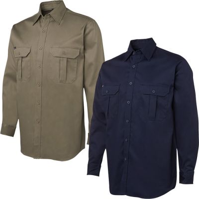 6WLS JB 190gsm 100% Cotton Shirt - Long Sleeve