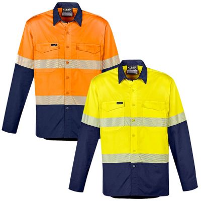 ZW229 Mens Rugged Cooling HiVis Segment Tape Shirt