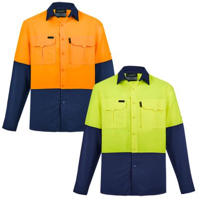 ZW468 Syzmik P/C Lightweight Hi Viz L/Sleeve Shirt