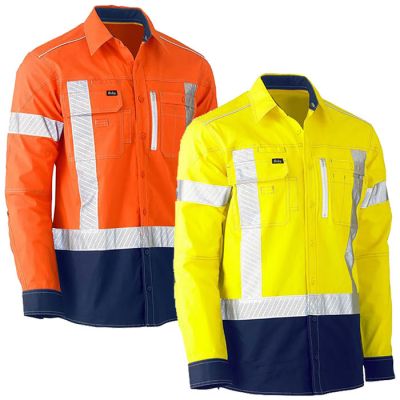 Bisley BS6177XT Flex & Move X-Taped Hi Vis Shirt