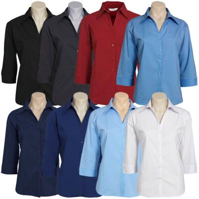 LB7300 Metro Ladies ¾ Sleeve Shirt