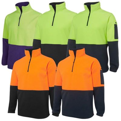 6HVPF JB Hi Vis ½ Zip Polar Fleece - Day Only