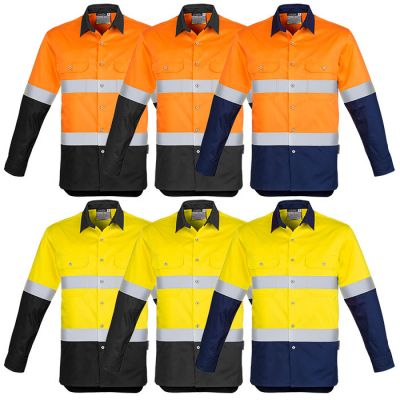 ZW123 Syzmik Mens Day/Night Industrial Work Shirt