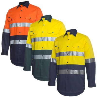 6HLS JB HI Vis L/Sleeve Day/Night 190G Shirt