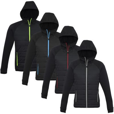 J515M Mens Stealth Quilted Nylon Hoodie Jacket