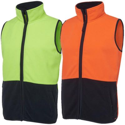 6HVPV JB Hi Vis Polar Fleece Vest