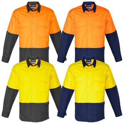 ZW128 Mens Rugged Cooling Hi Vis Spliced Shirt