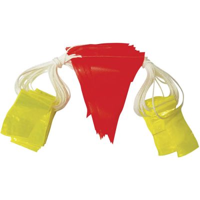 Bunting Nylon Rope Fluoro Flags & REFLECTIVE Tabs