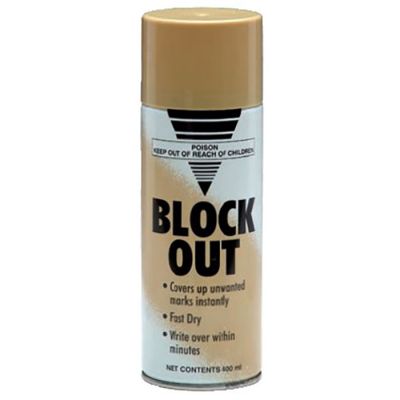 Spraywell Aerosol BLOCKOUT Manilla Brown Ctn 12