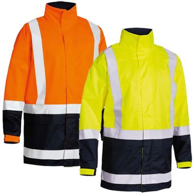 Bisley BJ6966T Basic Taped HiViz Raincoat