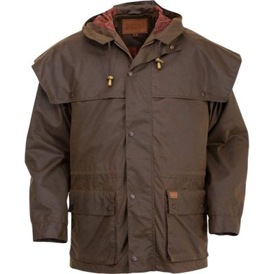 2100 Swagman Lined 8oz Oilskin ¾ Coat With Hood