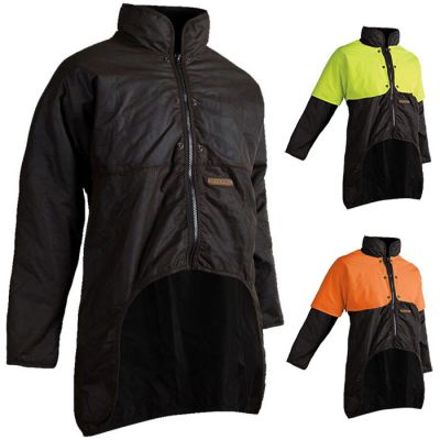 19ZIPL Oilskin Zip Front Bush Cape - Long Sleeve