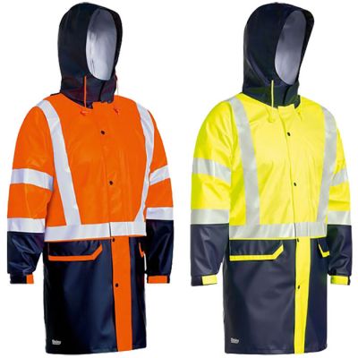 Bisley 2 Tone Hi Vis Reflective Taped PU Jacket