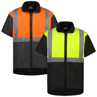 Short Sleeve Oilskin Hi-Vis Yoke & Ref Tape