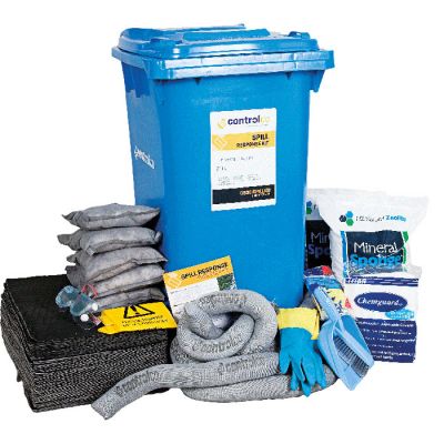 Spill Kit Mobile Universal - 100 Ltr Wheelie Bin