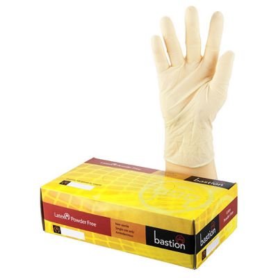 Bastion Powder Free Disposable Latex Gloves