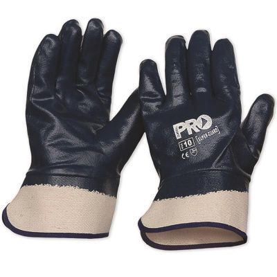 Full Coat Nitrile Heavy Duty Glove - Safety Cuff