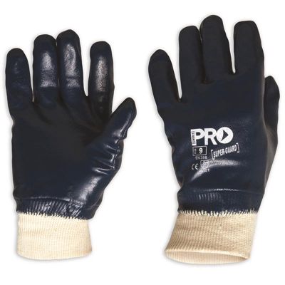 Full Coat Nitrile Heavy Duty Glove - Knitted Wrist