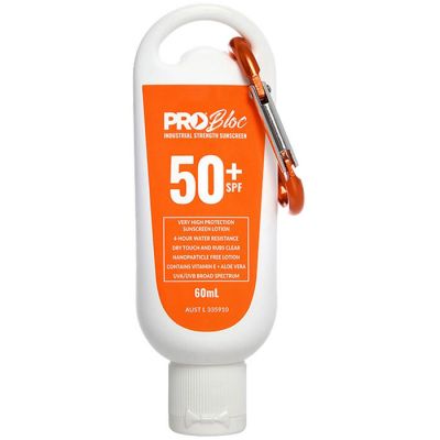 Pro-Bloc 50+ Sunscreen with Carabiner Clip - 60ml