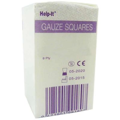 Help-It Gauze Squares Non-Sterile 8ply - Pack/100