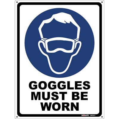 Goggles Must Be Worn Sign