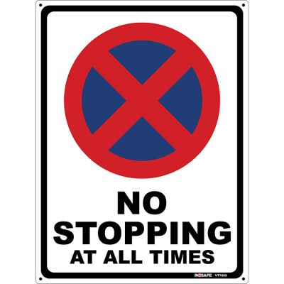 No Stopping At All Times Sign