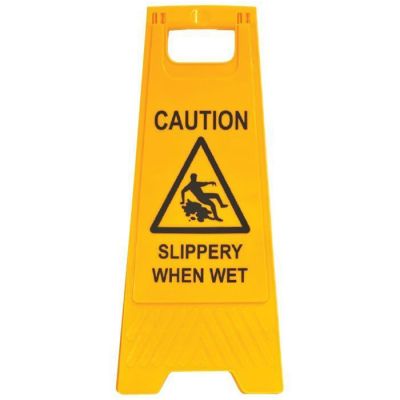 Free Standing Sign - Slippery When Wet