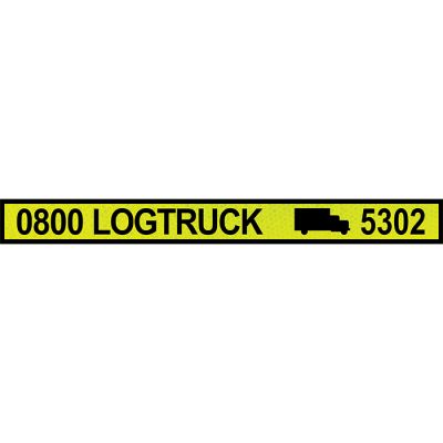 0800 LOGTRUCK - Image + Number - Fluoro Yellow