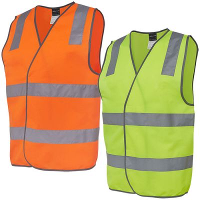 6DNSV Hi-Vis Day/Night Safety Vest Velcro Front